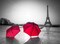 Two Umbrellas in front of the Eiffel tower, Paris, France Poster Print by Assaf Frank - Item # VARPDXAF20120314300C01